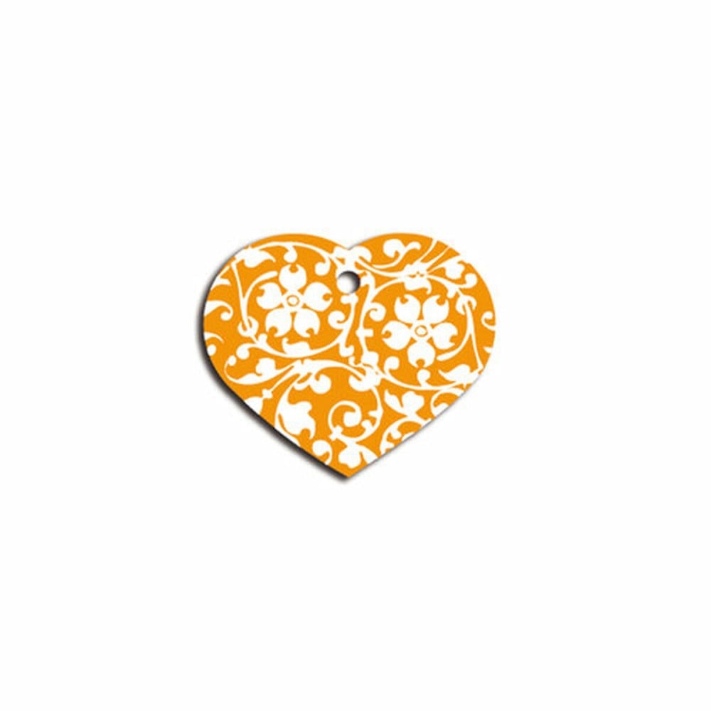 Plaque d'identification Imarc Heart Jaune Orange