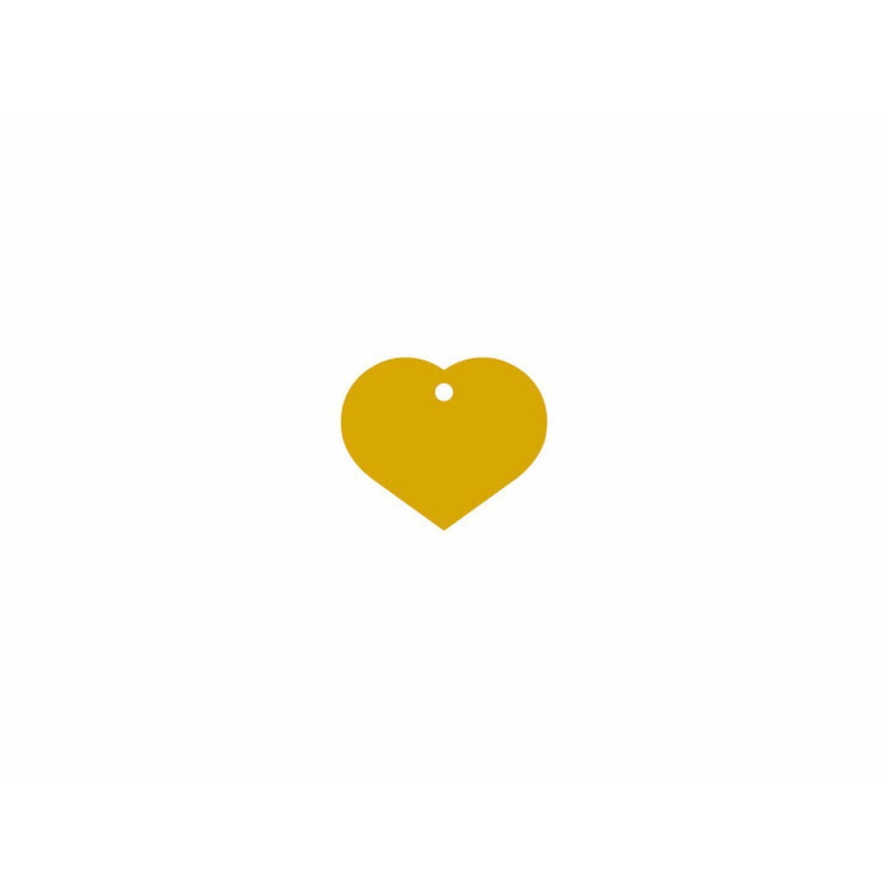 Identification plate Imarc Heart Yellow Golden