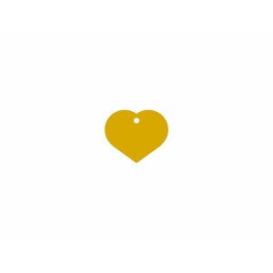 Identification plate Imarc Heart Yellow Golden