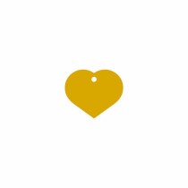 Identification plate Imarc Heart Yellow Golden