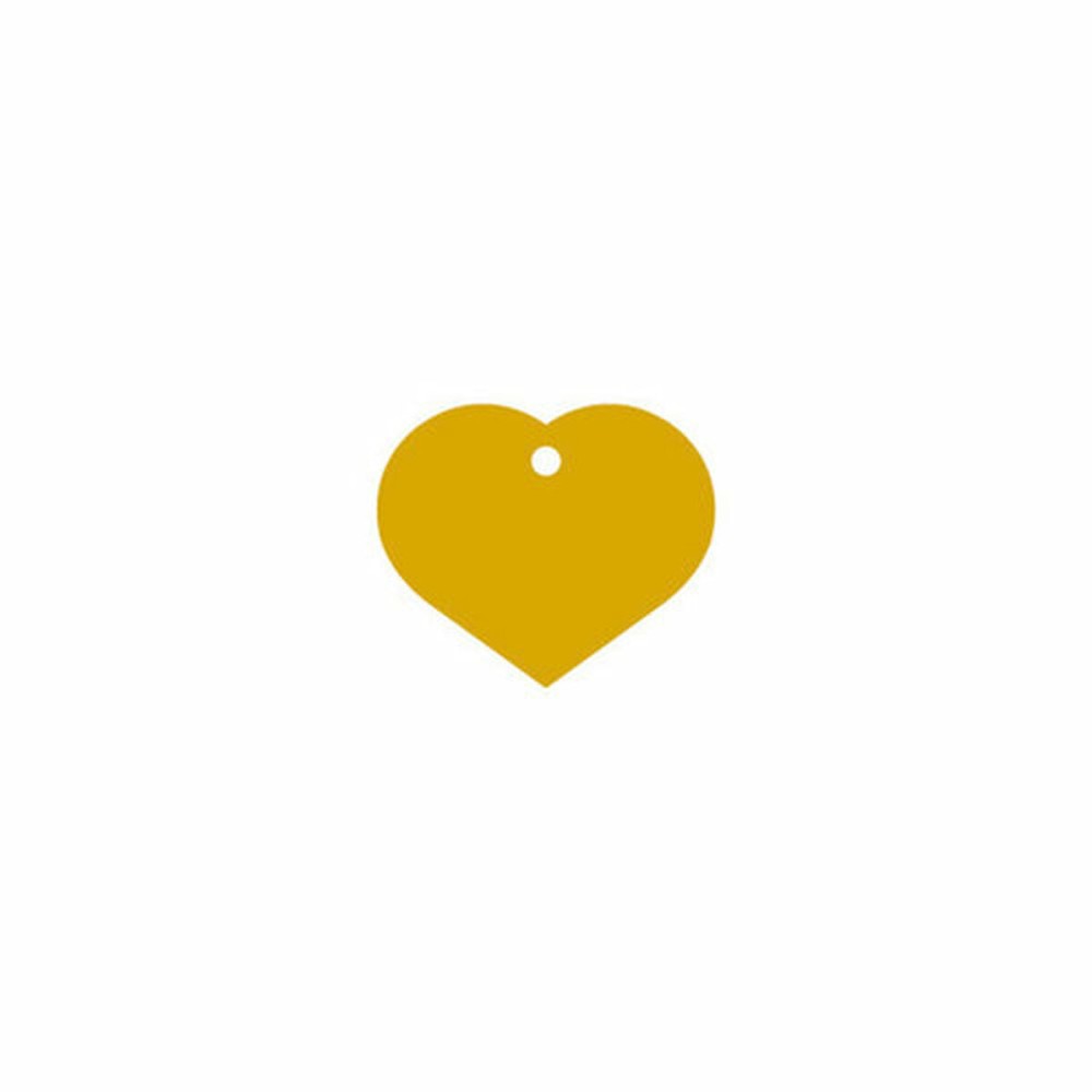 Identification plate Imarc Heart Yellow Golden