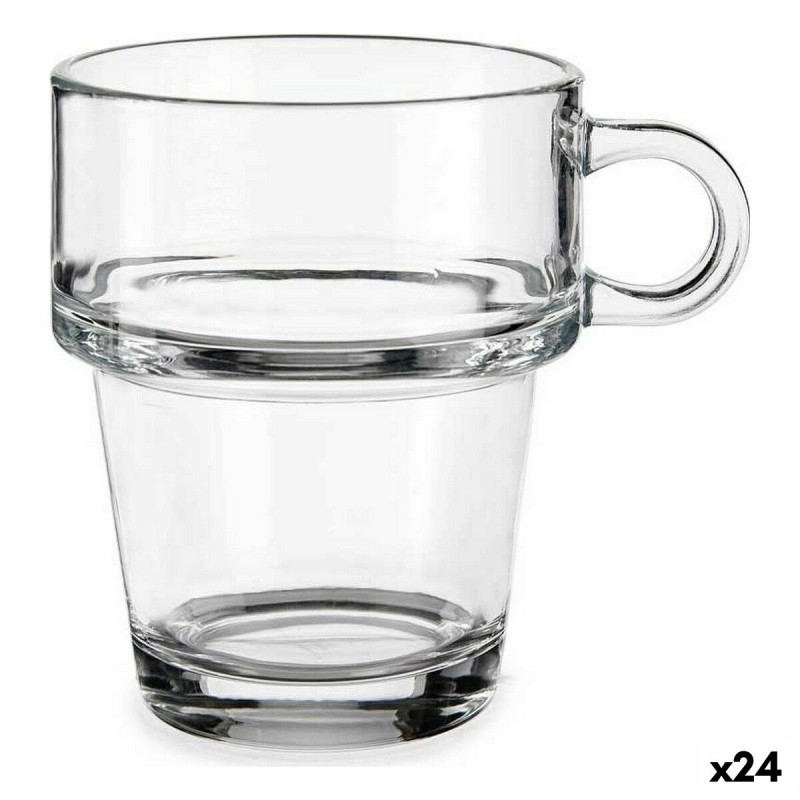 Kop Stapelbar Durchsichtig Glas 270 ml (24 Stück)