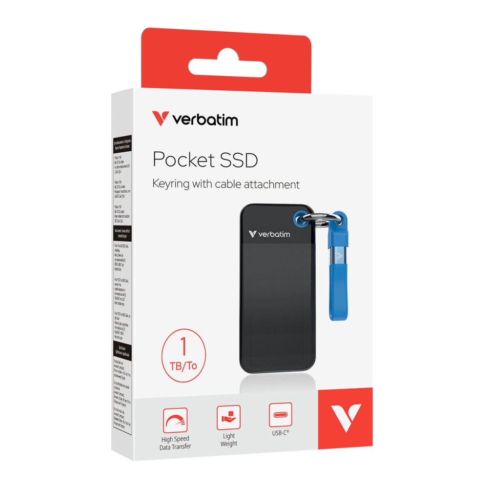 External Hard Drive Verbatim 32191 1 TB SSD Pocket