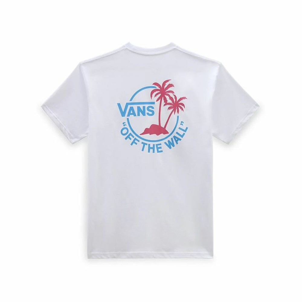 Men’s Short Sleeve T-Shirt Vans Classic Mini Dual Palm White