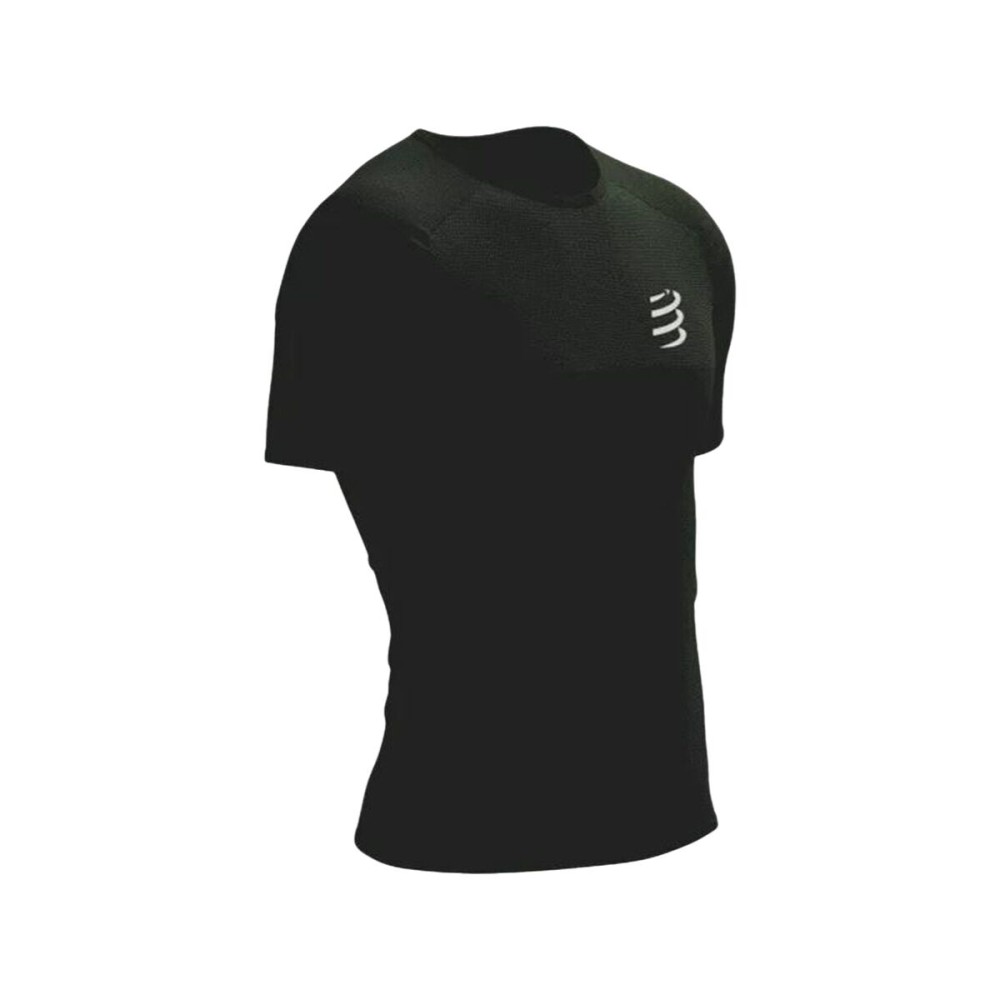 Herren Kurzarm-T-Shirt Compressport Performance Schwarz