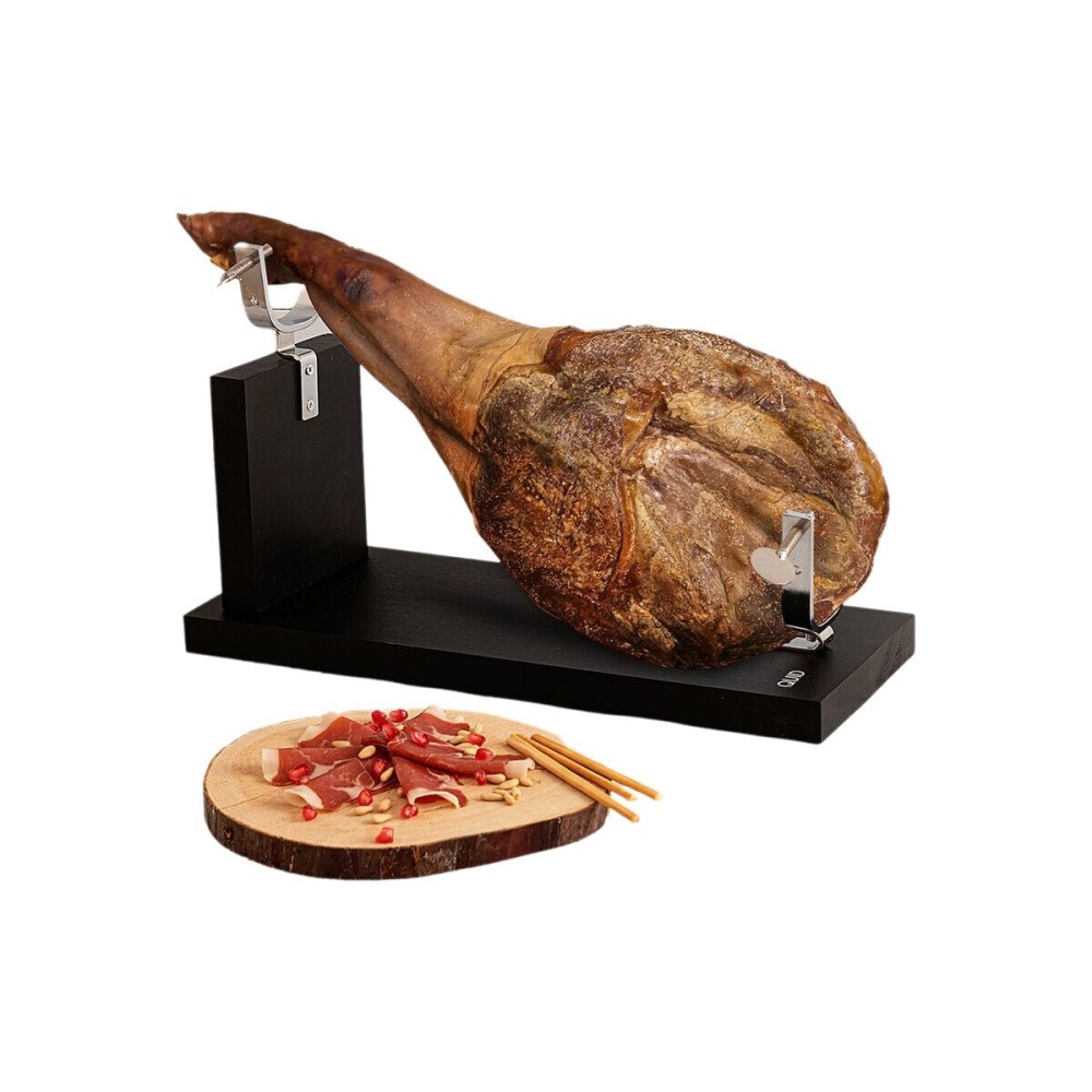 Support à jambon cru Quid Ebano Noir Bois 46 x 18 x 25 cm (6 Unités)