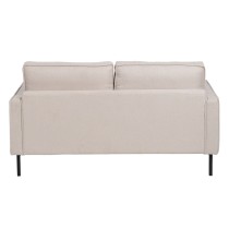 Sofa 163 x 87 x 90 cm Synthetic Fabric Beige Metal