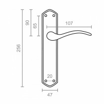 Handle set EDM 85432 202 25,6 x 4,7 cm