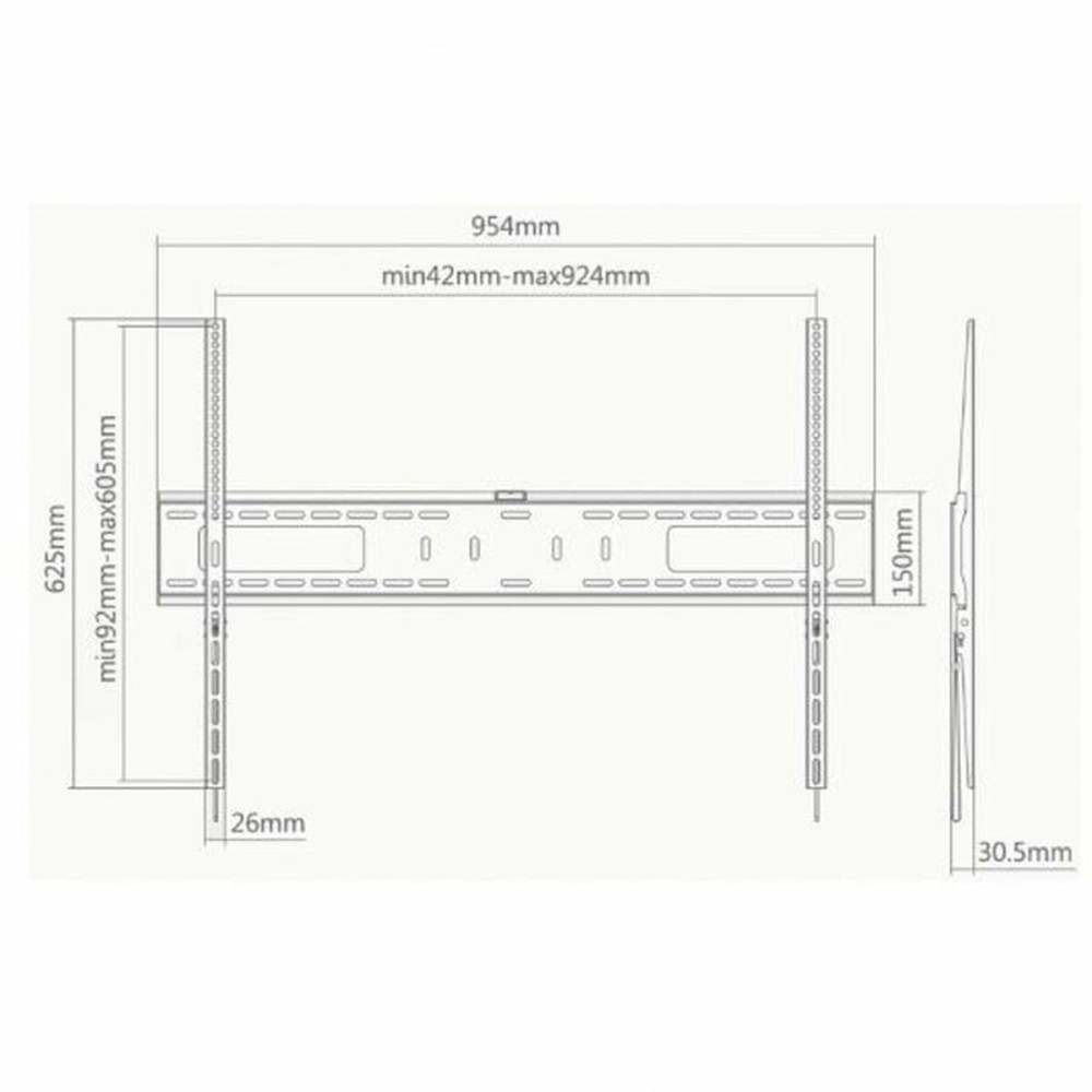 feste TV-Halterung Ewent 60" 100" 75 Kg