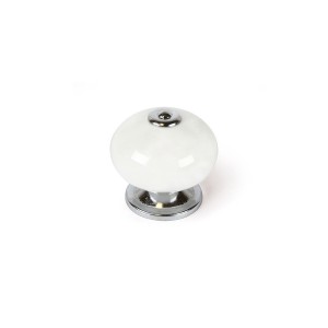 Doorknob Rei e517 White Metal Ø 40 x 36 mm 4 Pieces