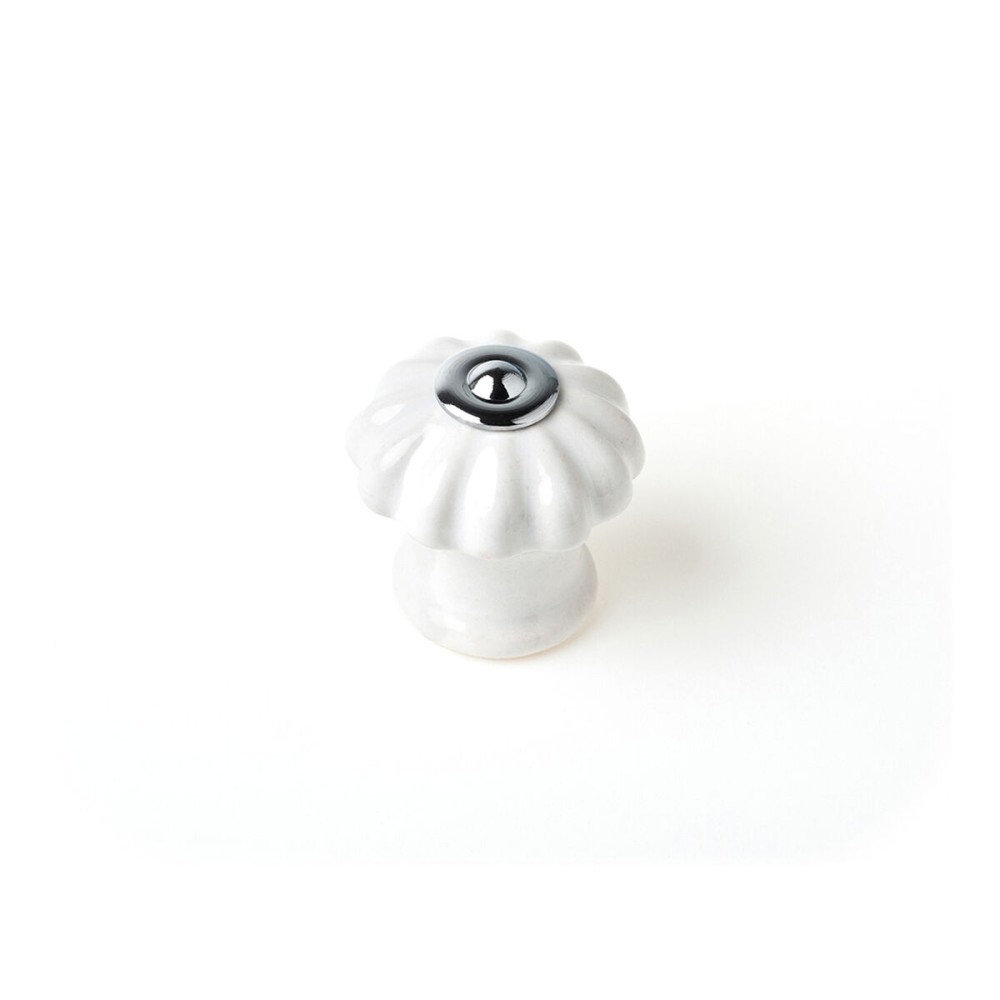 Doorknob Rei e524 White Metal Ø 28 x 27 mm 4 Pieces