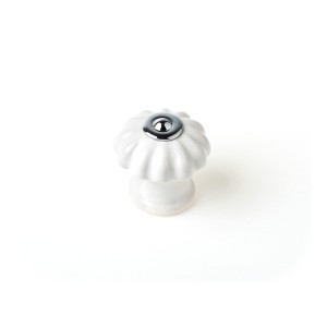 Doorknob Rei e524 White Metal Ø 28 x 27 mm 4 Pieces