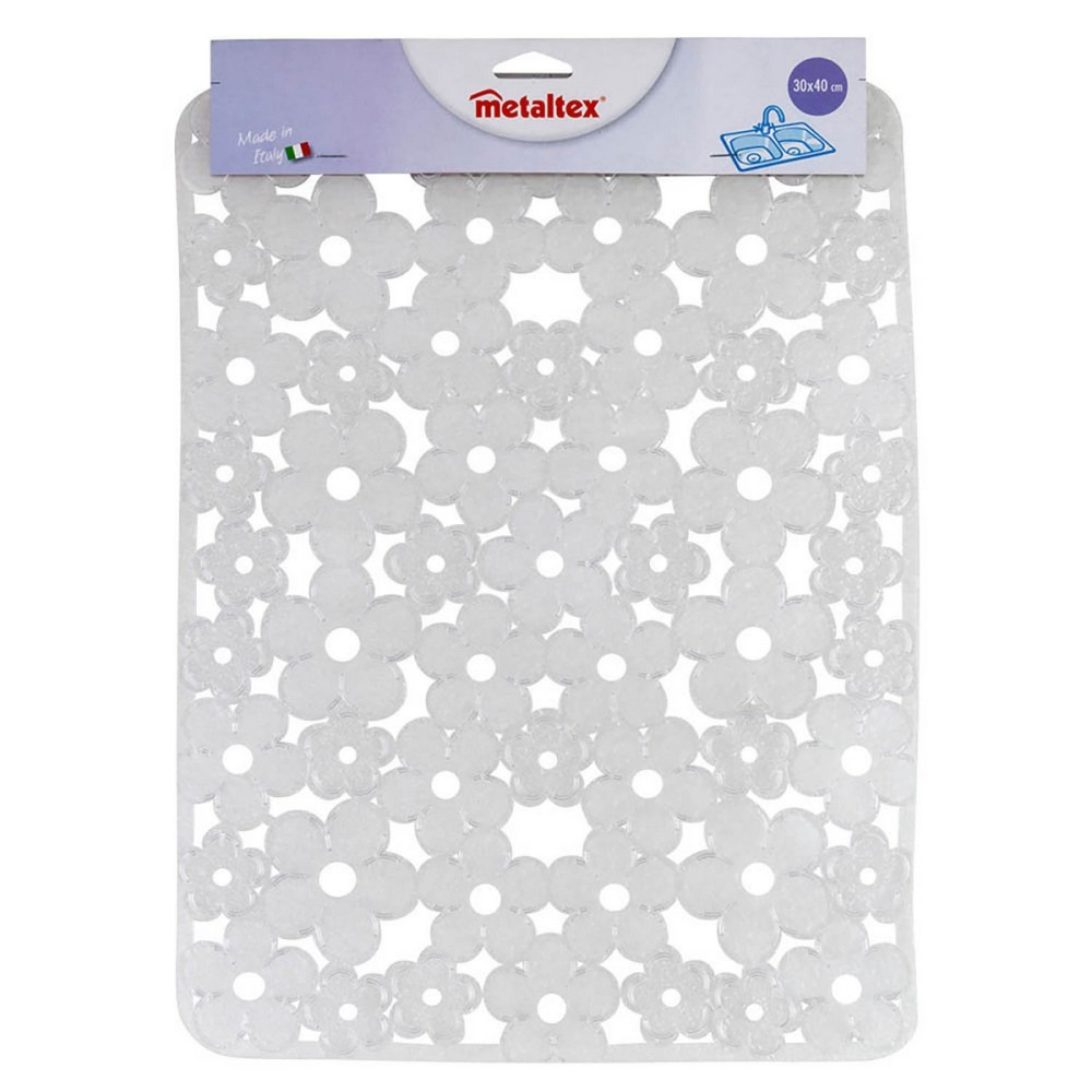 Égouttoir pour Évier Metaltex Rectangulaire PVC Translucide (30 x 40 cm)