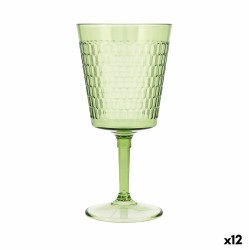 Wine glass Quid Viba Green Plastic 420 ml (12 Units) (Pack 12x)