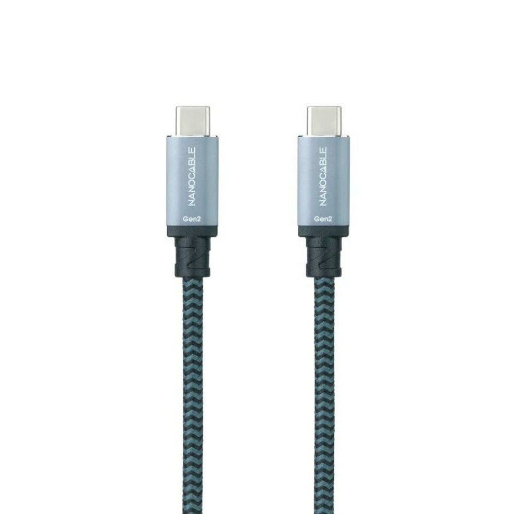 USB-C-Kabel NANOCABLE 10.01.4103-COMB 3 m Schwarz Schwarz/Grau (1 Stück)