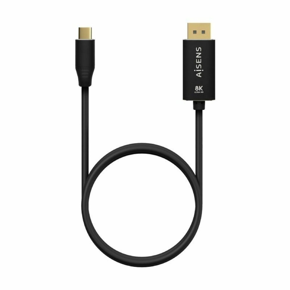 USB-C-zu-DisplayPort-Adapter Aisens A109-0686 Schwarz 80 cm