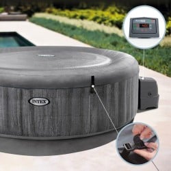 Spa gonflable Intex Purespa Greywood Deluxe 28440EX 220-240 V 4 places 1741 l/h