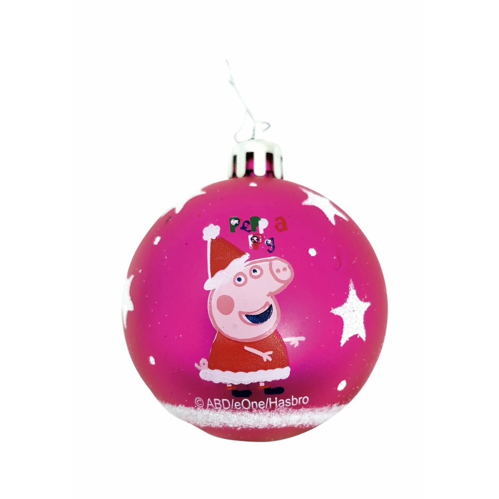 Weihnachtsbaumkugel Peppa Pig Cosy corner Pink 10 Stück Kunststoff (Ø 6 cm)