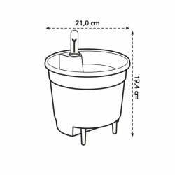 Pot Elho Noir polypropylène Rond Moderne Ø 21 cm 21 cm