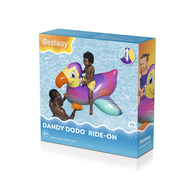 Bestway Figure Gonflable Toucan avec Poignées 141x113 cm +3 Ans Plage et Piscine 41504