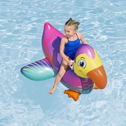 Bestway Figure Gonflable Toucan avec Poignées 141x113 cm +3 Ans Plage et Piscine 41504