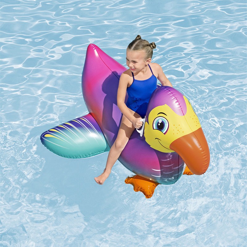 Bestway Aufblasbare Tukan Figur mit Griffen 141x113 cm +3 Jahre Strand und Pool 41504