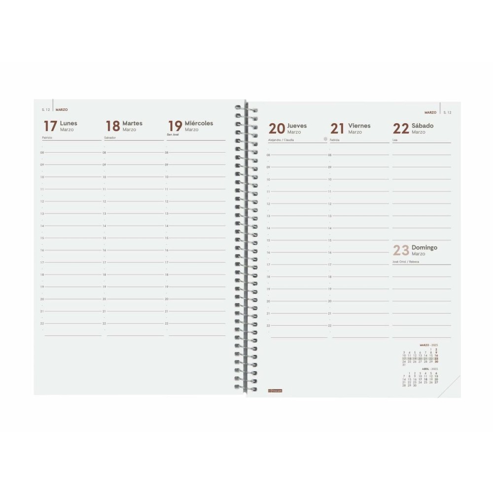 Diary Finocam YEAR Red A5 15,5 x 21,2 cm 2025