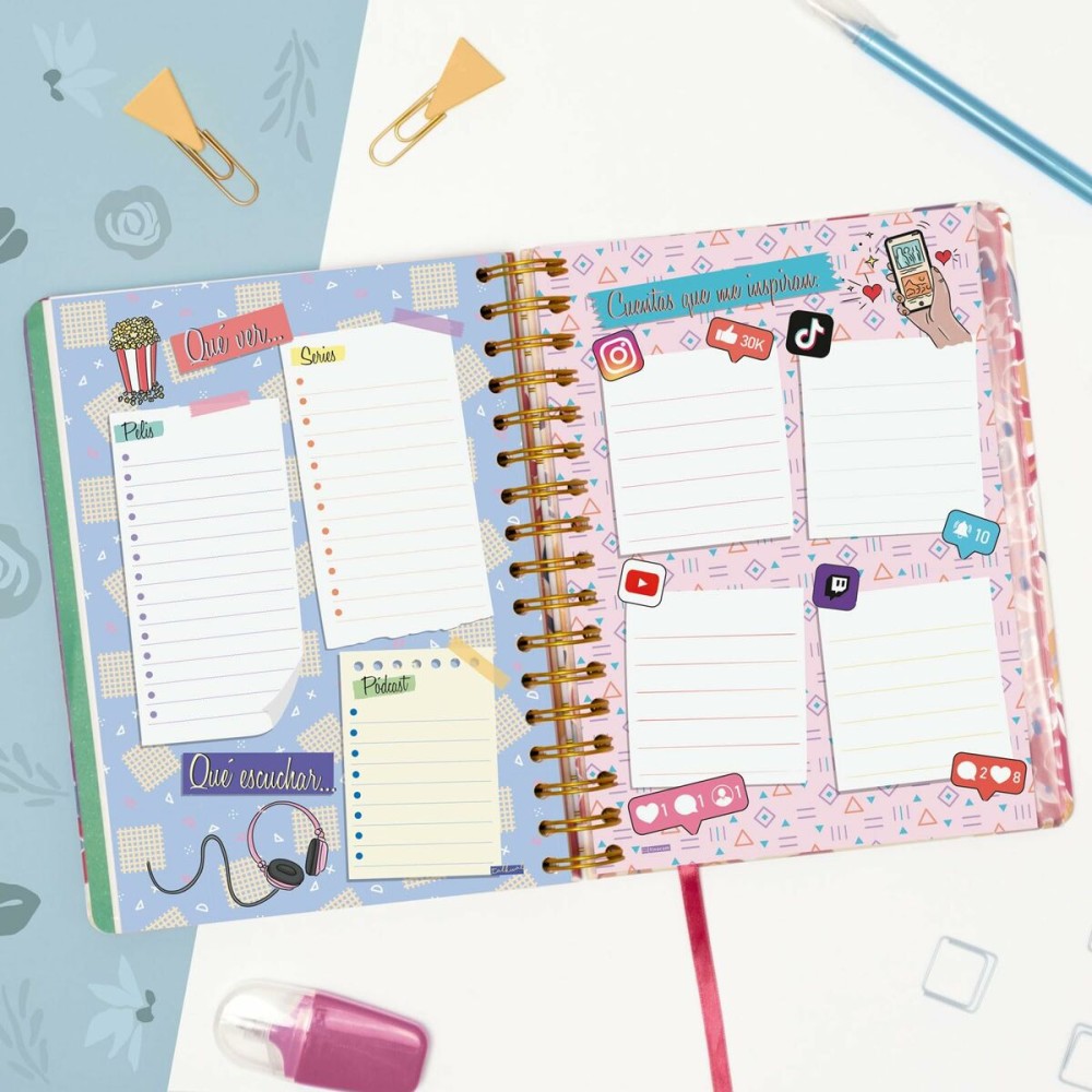 Diary Finocam TALKUAL Quarto 15,5 x 21,7 cm 2025