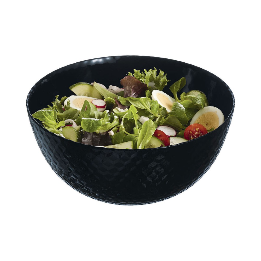 Salatschüssel Luminarc Pampille Noir Schwarz Glas 24 cm