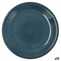 Flacher Teller Quid Zafiro Vita Blau aus Keramik Ø 27 cm (12 Stück)