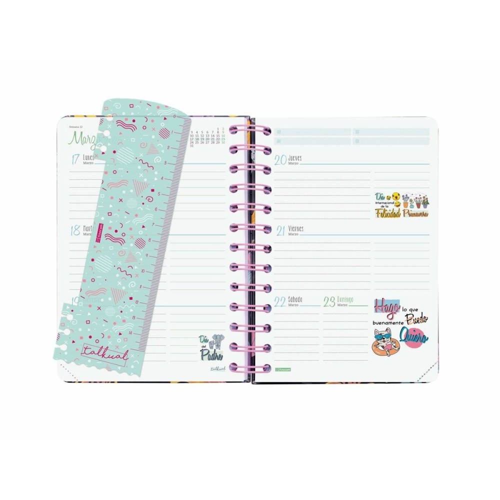 Agenda Finocam Talkual Wild Multicouleur 1/8 12 x 16,9 cm 2024-2025