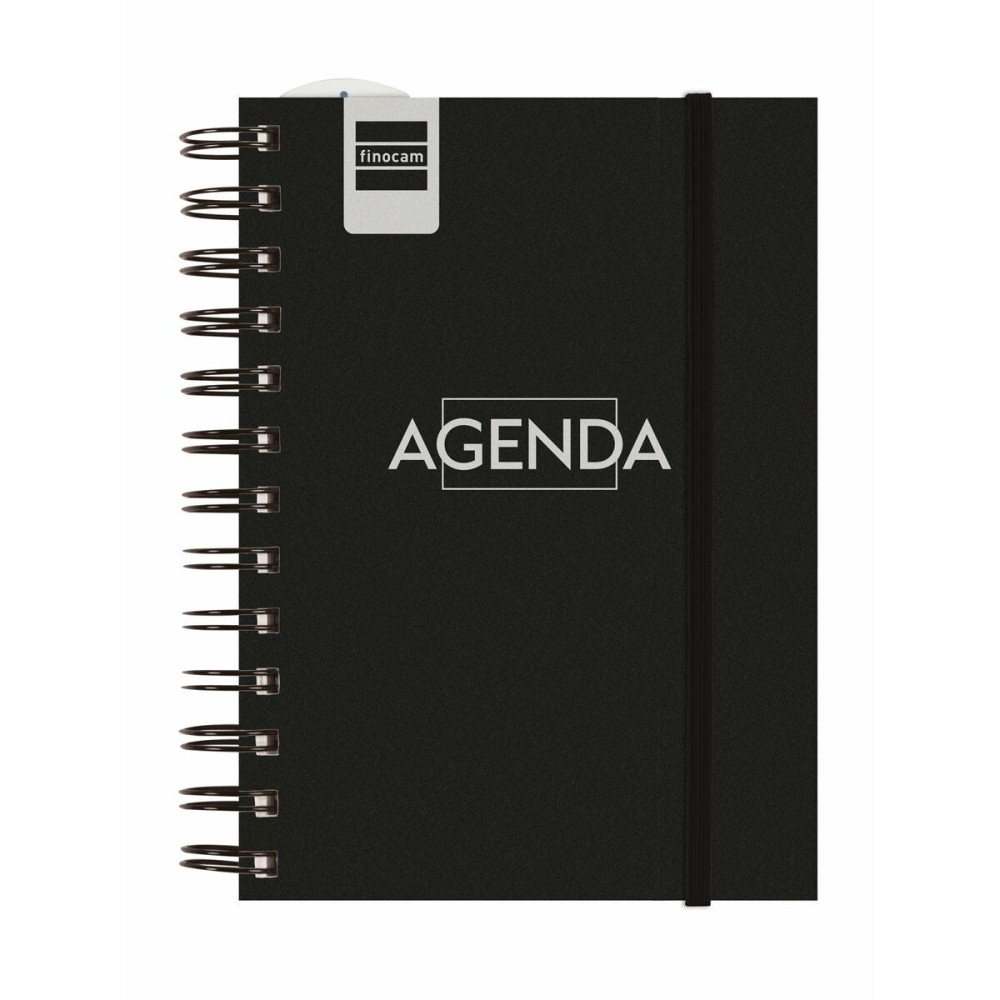 Diary Finocam Black 1/8 12 x 16,4 cm 2024-2025