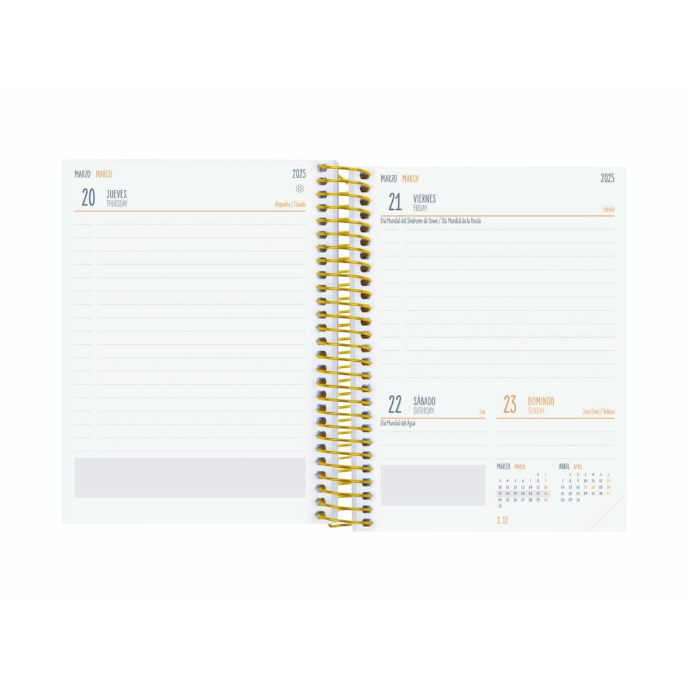 Diary Finocam Tiger Multicolour 1/8 12 x 16,4 cm 2024-2025