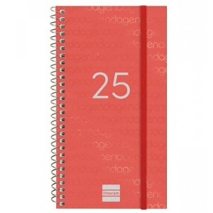 Agenda Finocam YEAR Rouge Mini 9,4 x 17,1 cm 2025