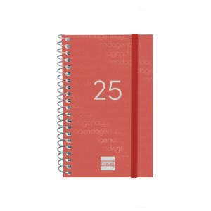 Diary Finocam YEAR Red Mini 7,9 x 12,7 cm 2025