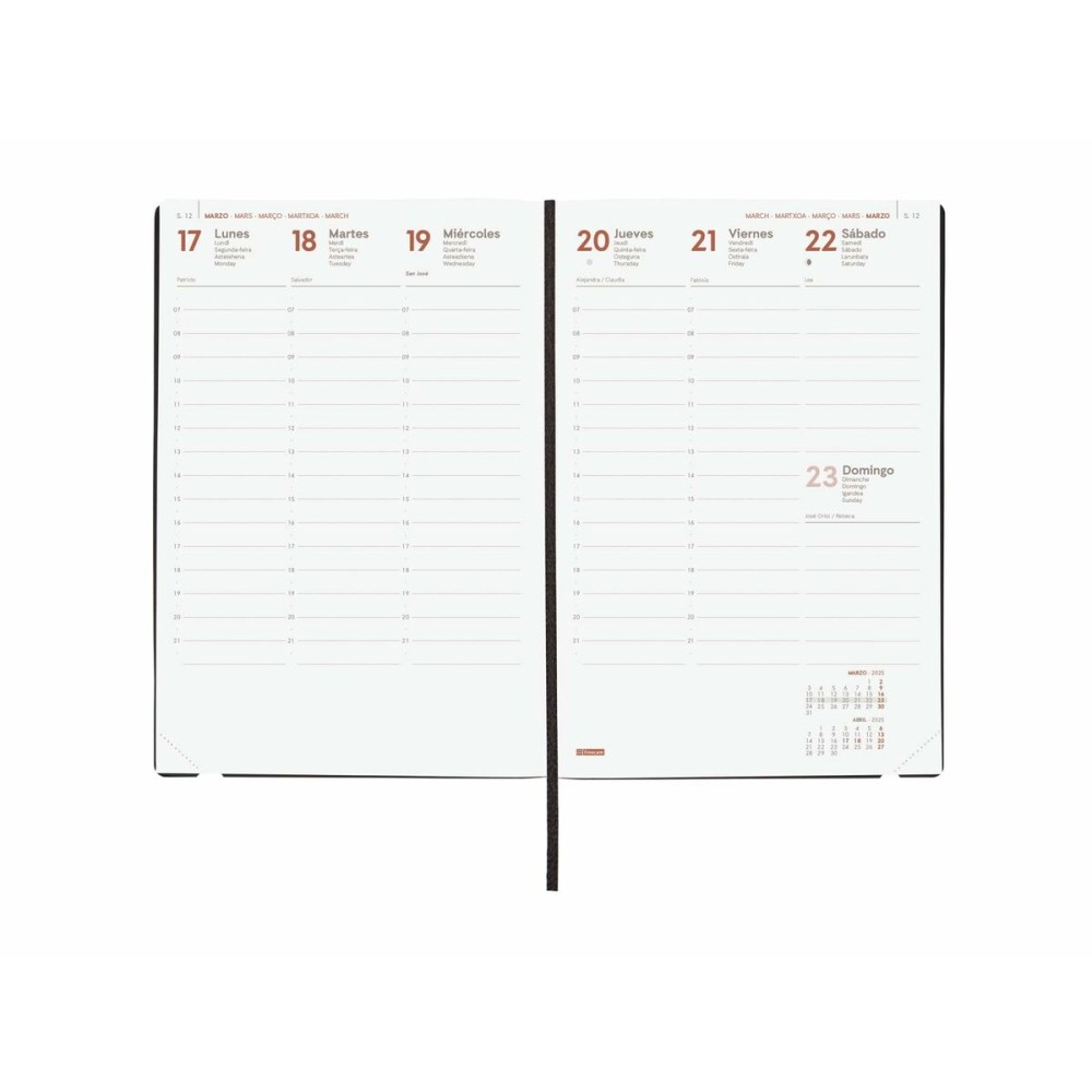 Agenda Finocam DYNAMIC MARA Y10 Rouge A5 14 x 20,4 cm 2025