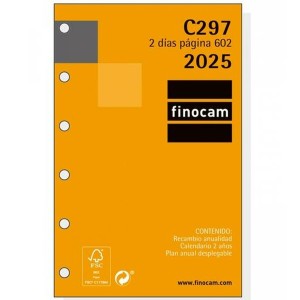 Recharge pour agenda Finocam CLASSIC C297 602 2025 7,3 x 11,4 cm