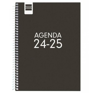 Diary Finocam COOL Black Quarto 15,5 x 21,2 cm 2024-2025