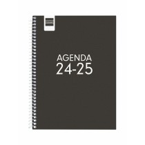 Agenda Finocam COOL Noir quarto 15,5 x 21,2 cm 2024-2025