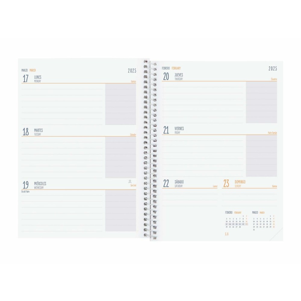 Agenda Finocam COOL Noir quarto 15,5 x 21,2 cm 2024-2025