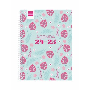 Agenda Finocam COOL Multicouleur quarto 15,5 x 21,2 cm Jungle 2024-2025