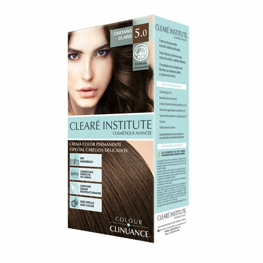 Coloration Permanente en Crème Clearé Institute Colour Clinuance Nº 5.0-castaño claro