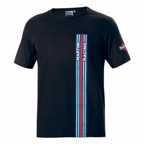 Herren Kurzarm-T-Shirt Sparco Martini Racing Schwarz