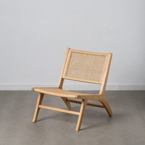 Sessel natürlich Holz Rattan 60,5 x 73,5 x 72,5 cm