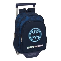 Schulrucksack mit Rädern Batman Legendary Marineblau 27 x 33 x 10 cm