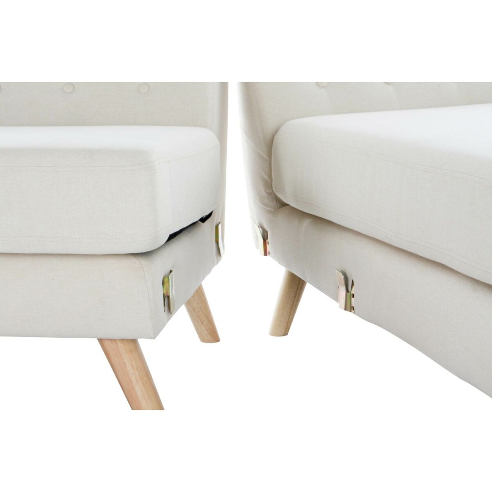 Chaise Longue DKD Home Decor Creme Kautschukholz 226 x 144 x 84 cm