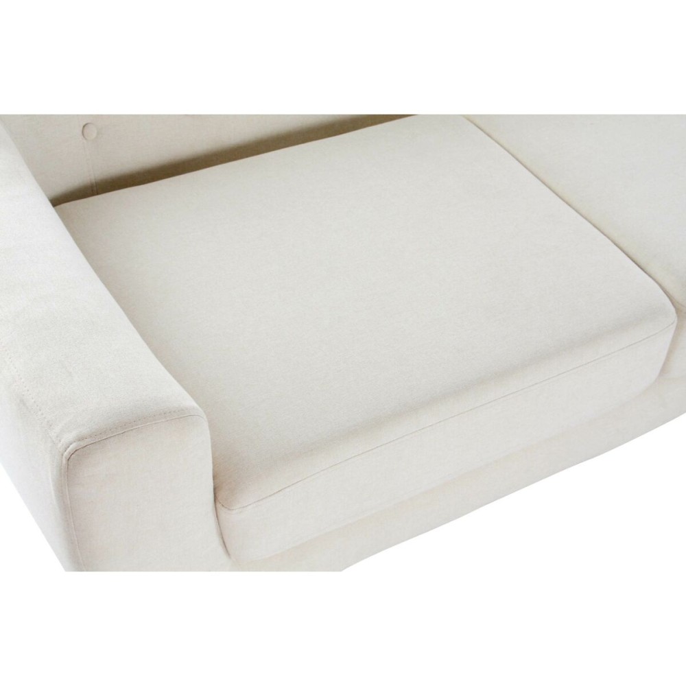 Canapé chaise longue DKD Home Decor Crème Bois d'hévéa 226 x 144 x 84 cm