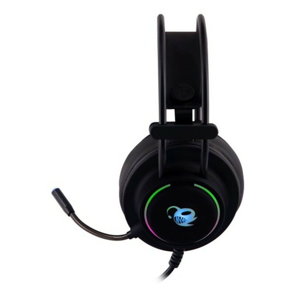 Gaming Headset mit Mikrofon CoolBox DeepLighting Schwarz