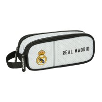 Trousse Fourre-Tout Double Real Madrid C.F. Blanc Gris 21 x 8 x 6 cm