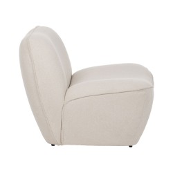 Armchair White MDF Wood Foam 100 % polyester 71 x 81 x 66 cm